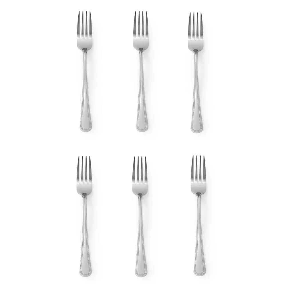 Autoservire - Set 6 furculite de masa din inox, 197 mm, finisaj oglinda