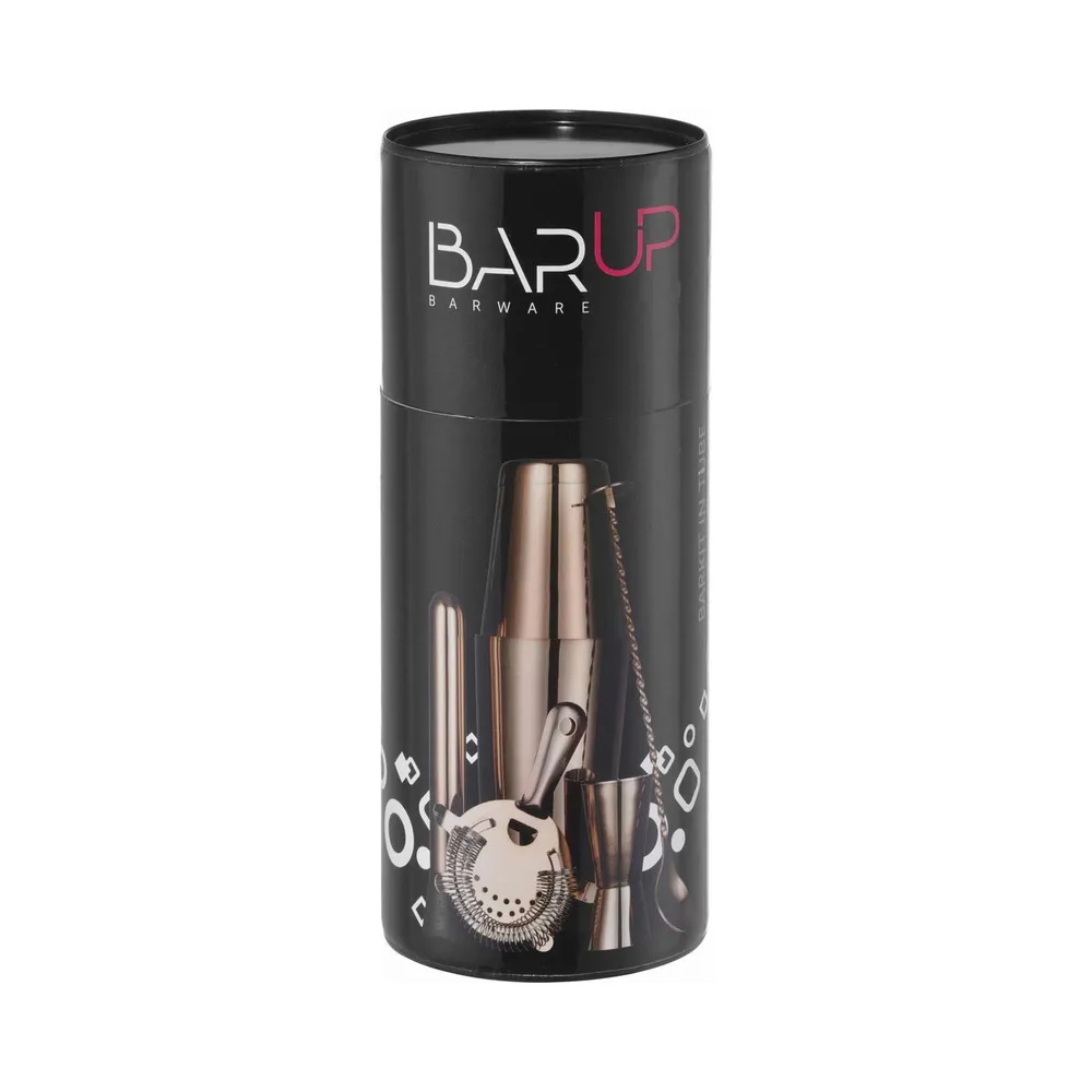 Accesorii bar - Set barman 5 piese, design cupru, cu suport tub, 320 mm