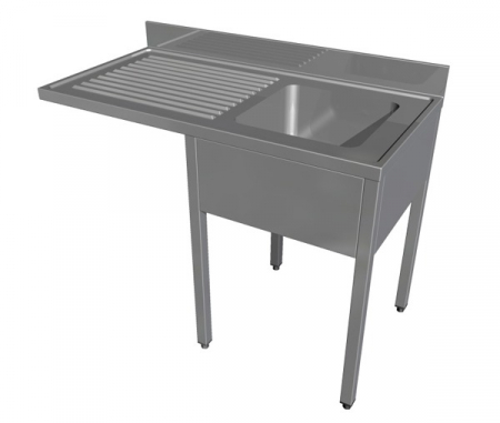 Spalatoare inox cu 1 cuva - Spalator cu spatiu pentru masina de spalat vase cu picurator stanga si o cuva