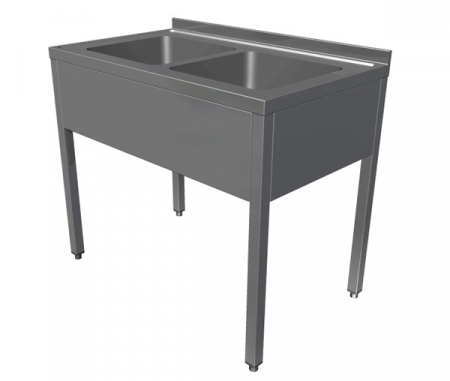 Spalatoare inox cu 2 cuve - Spalator din inox cu 2 cuve