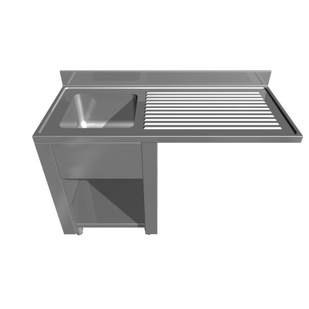 Spalatoare inox cu 1 cuva - Spalator cu spatiu pentru masina de spalat vase tip dulap deschis cu picurator dreapta si o cuva