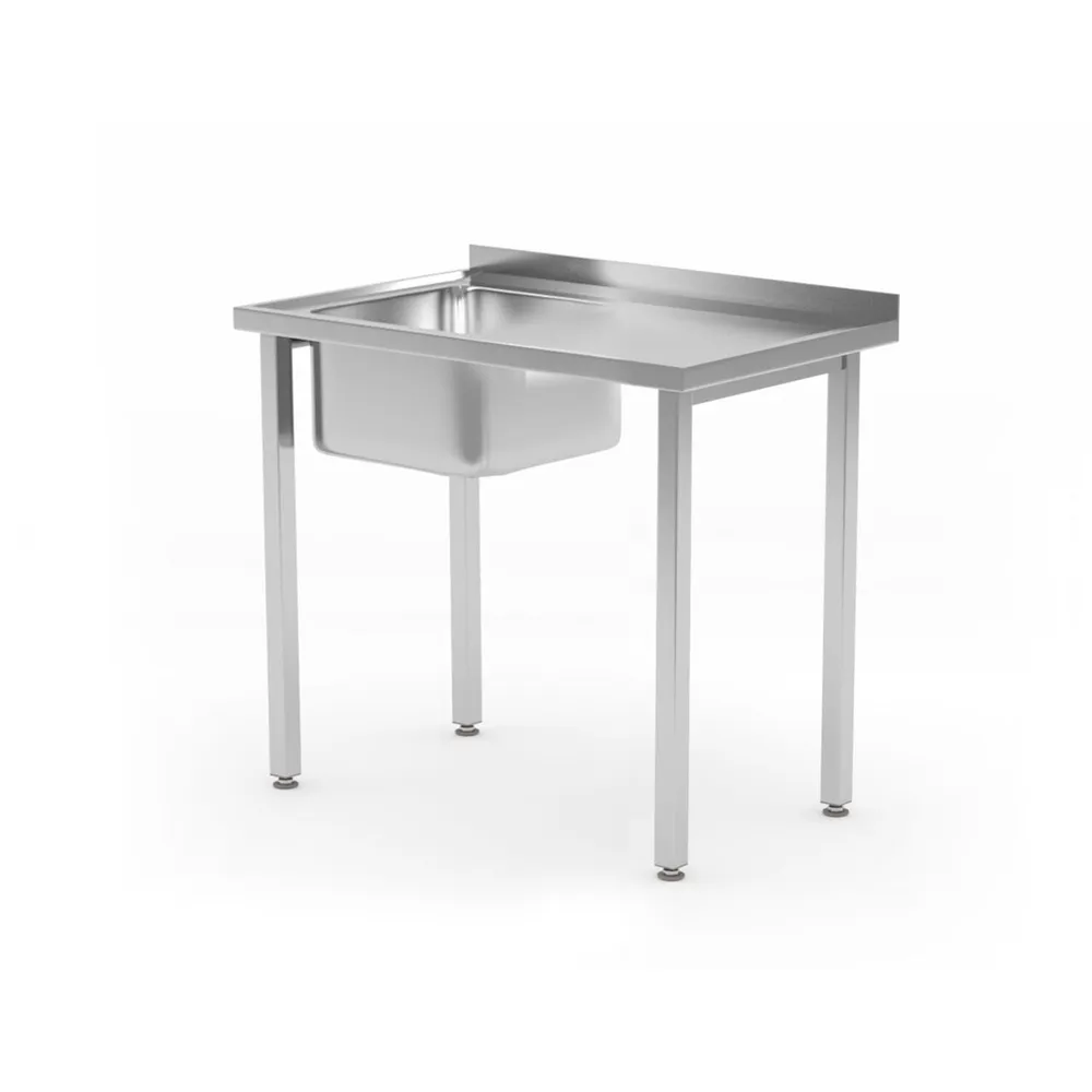 Spalatoare inox cu 1 cuva - Spalator cuva fara polita, inox, dezasamblat, 80x60x85 cm