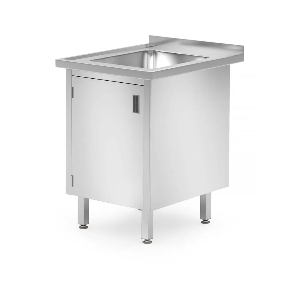 Spalatoare inox cu 1 cuva - Spalator cuva inox cu dulap, 400x400x(H)250 mm