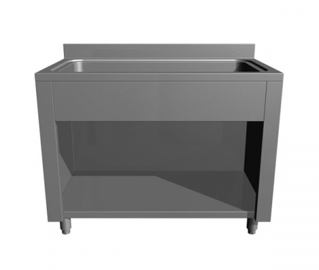 Spalatoare inox cu cuve mari - Spalator tip dulap deschis din inox si cuva mare