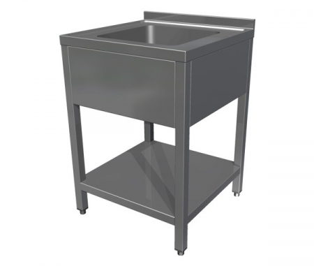 Spalatoare inox cu 1 cuva - Spalator ECO din inox cu o cuva si polita