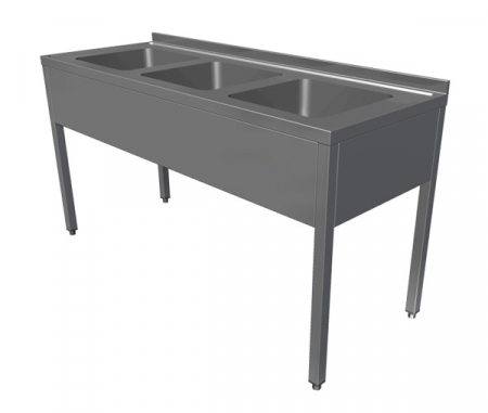 Spalatoare inox cu 3 cuve - Spalator din inox cu 3 cuve