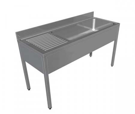 Spalatoare inox cu cuve mari - Spalator din inox cu picurator stanga si cuva mare
