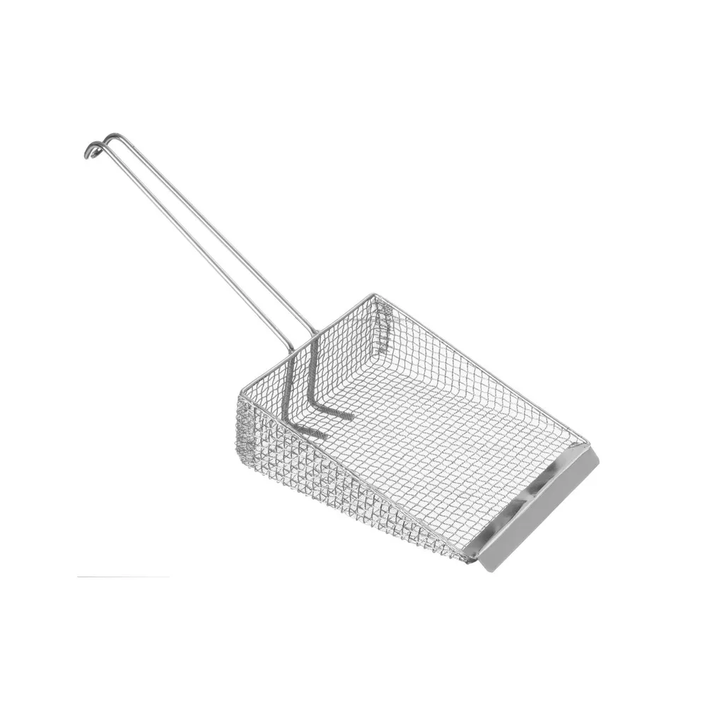 Ustensile bucatarie - Spatula pentru cartofi prajiti, cu maner, sita dubla