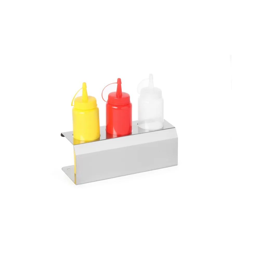 Echipamente Pizza - Stand sos 3 sticle, 0.35L, finisare de calitate, 229x90x78mm