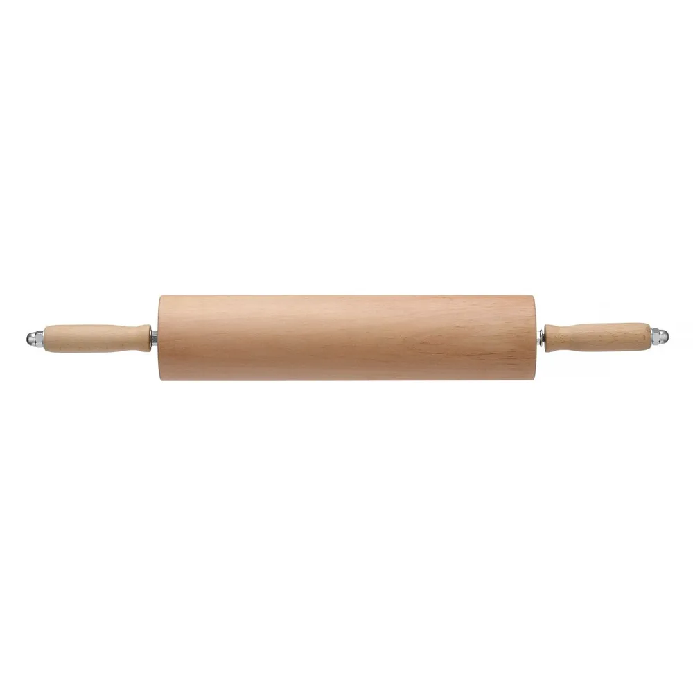 Accesorii patiserie-cofetarie - Sucitor aluat lemn de fag cu rulmenti, 9x66.7 cm