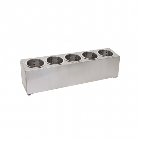 Tavi si cosuri autoservire - Suport de inox cu 5 coșuri pentru tacâmuri BBK-5