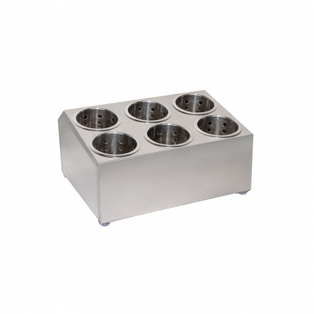 Tavi si cosuri autoservire - Suport de inox cu 6 coșuri pentru tacâmuri BBK-6