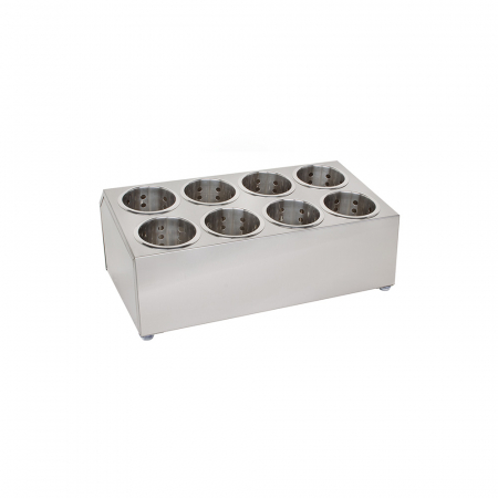 Tavi si cosuri autoservire - Suport de inox cu 8 coșuri pentru tacâmuri BBK-8