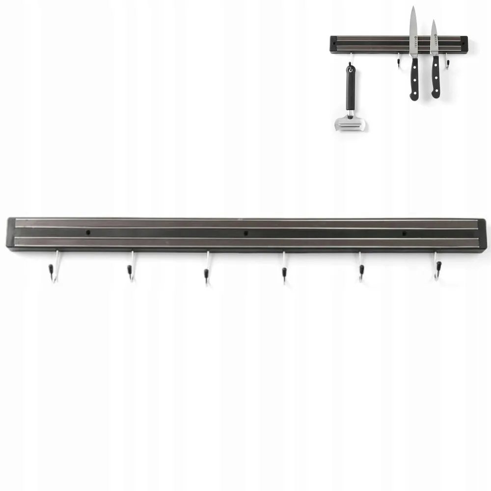 Suport magnetic pentru cutite, 60 cm, cu 6 carlige [1]