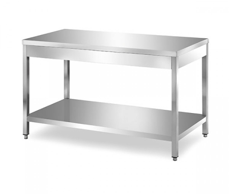 Mese de lucru inox demontabile - Masa de lucru inox demontabila cu polita, latimea de 700 mm