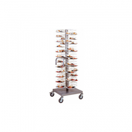 Carucioare farfurii - Suport rotativ pentru 96 farfurii, 700x700x1750(h) mm, CA1439G