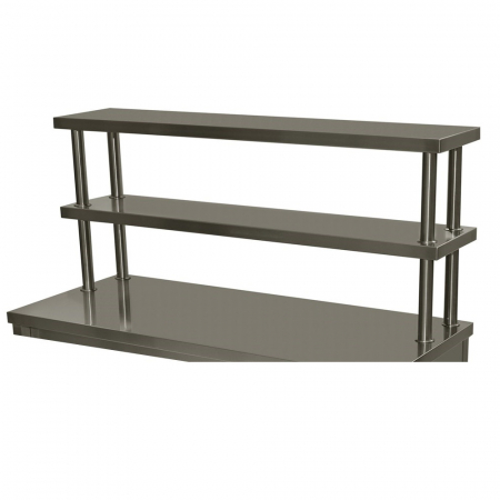 Rafturi inox - Suprastructura cu 2 rafturi pentru blaturile de lucru