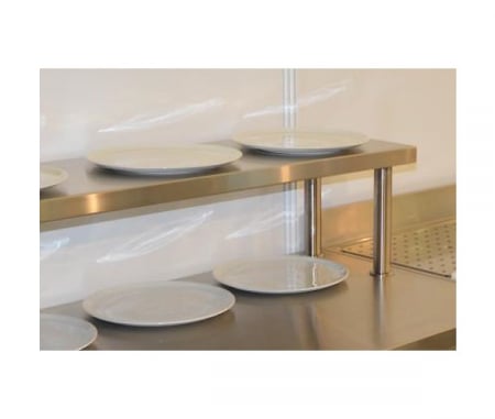 Rafturi inox - Suprastructura cu un raft pentru blaturile de lucru