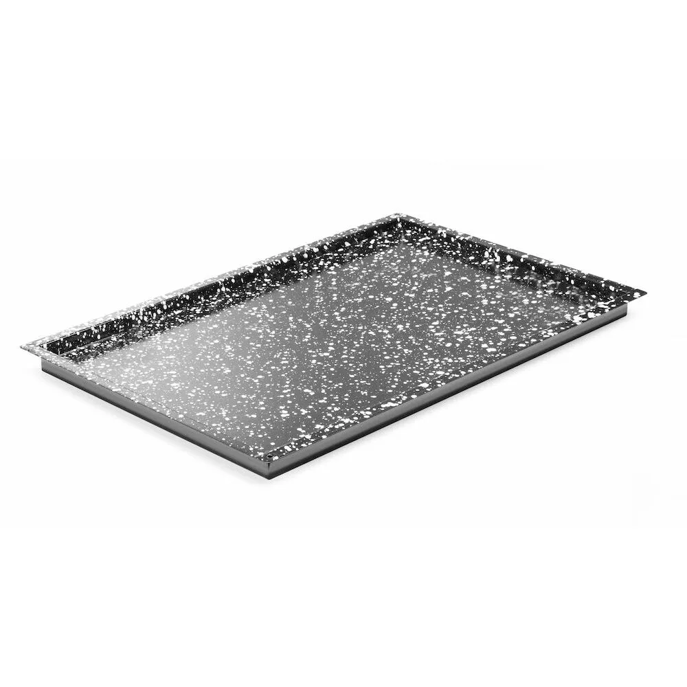 Tavi de copt profesionale - Tava cuptor patiserie, otel emailat, 600x400x20mm