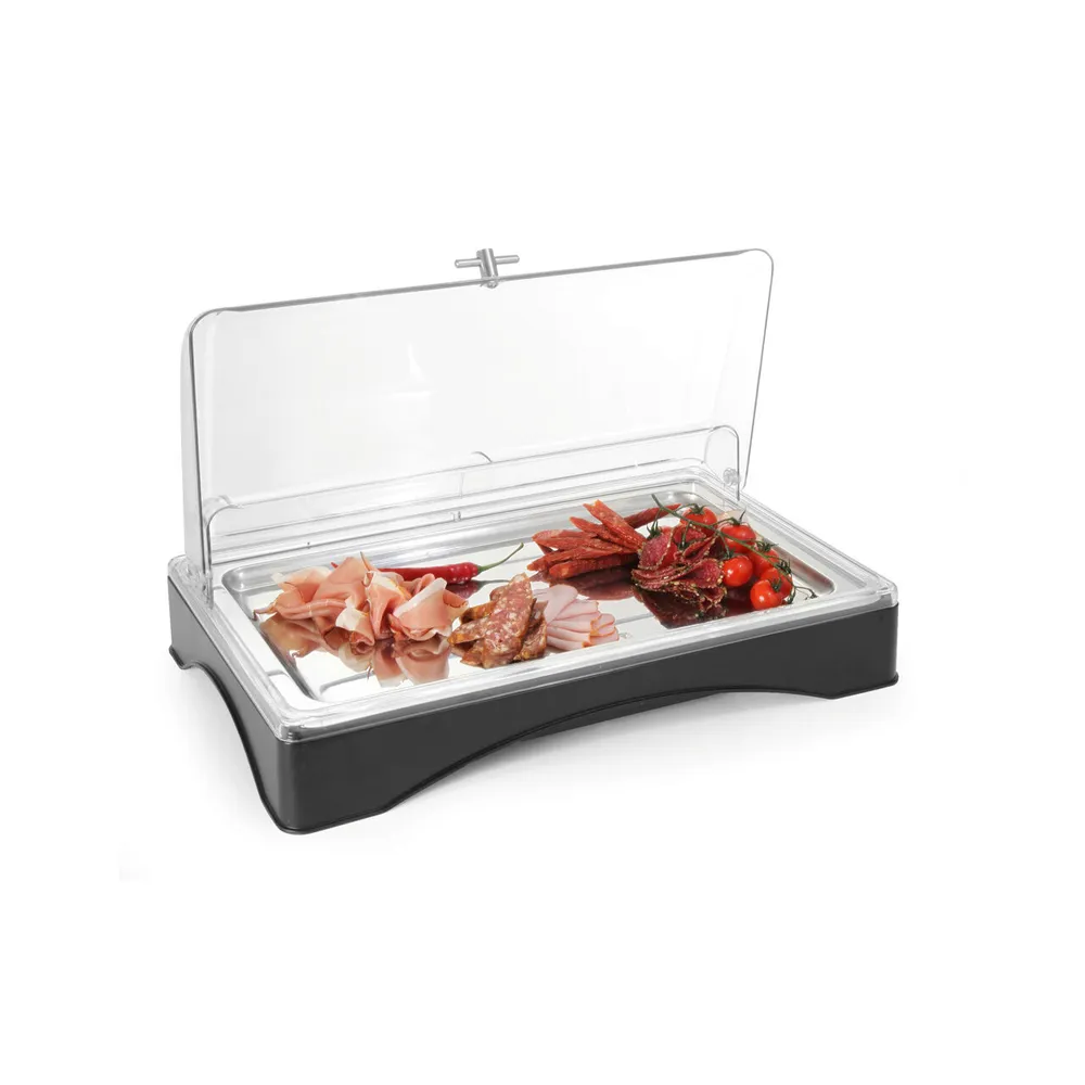 Tava de racire cu capac roll-top, pentru display, 555x357x175mm [3]