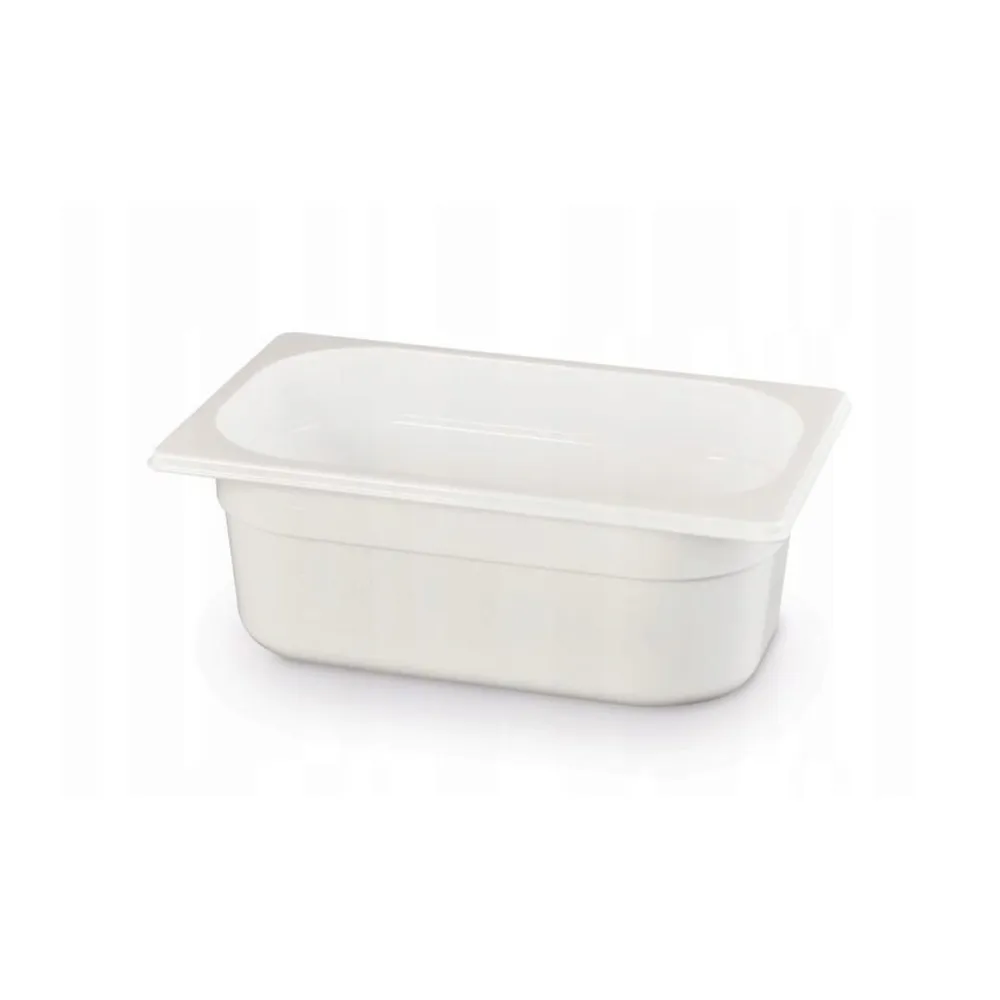 Cuve policarbonat - Tava gastronorm GN 1/4 alba, 265x162x65mm, din policarbonat
