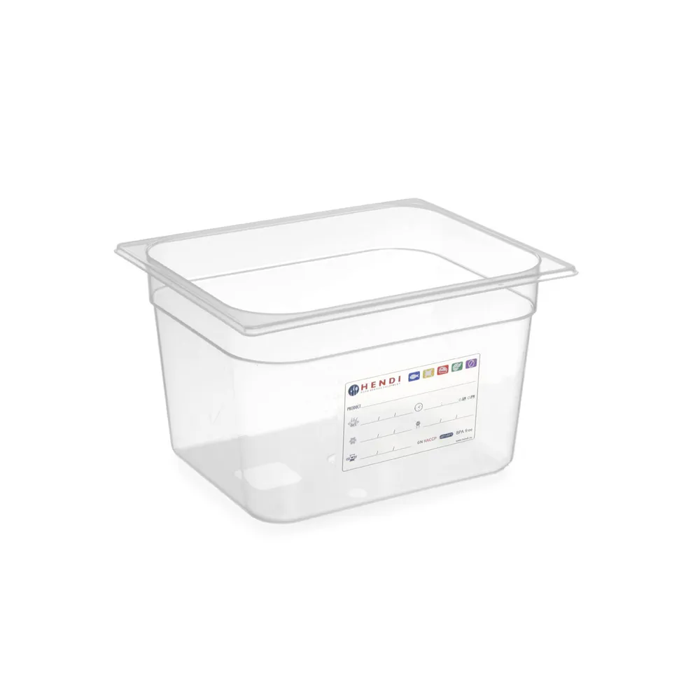 Cuve inox - Tava GN 1/2, 12.5L, polipropilena, 325x265x200mm, cu HACCP