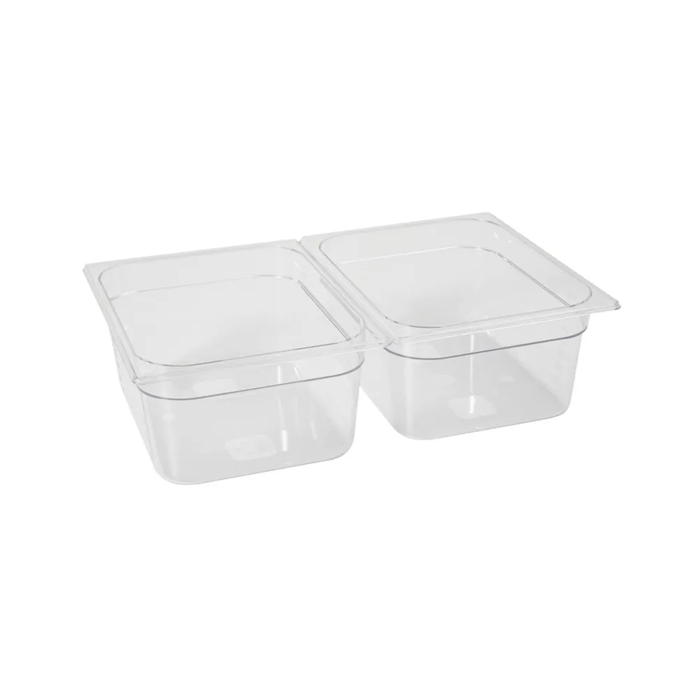 Cuve inox - Tava GN 1/2, 6.5L, policarbonat transparent, 325x265x100mm