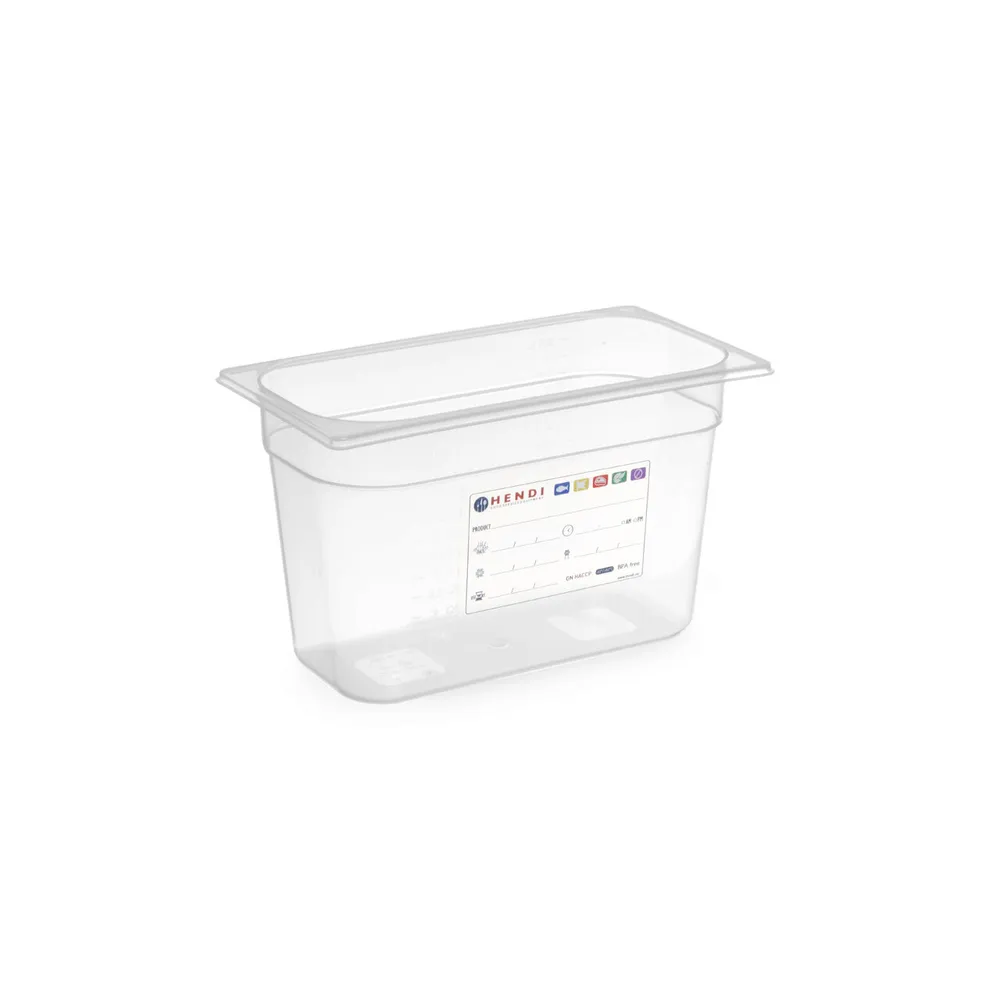 Cuve inox - Tava GN 1/9, 0.6L, polipropilena, 176x108x65mm, HACCP