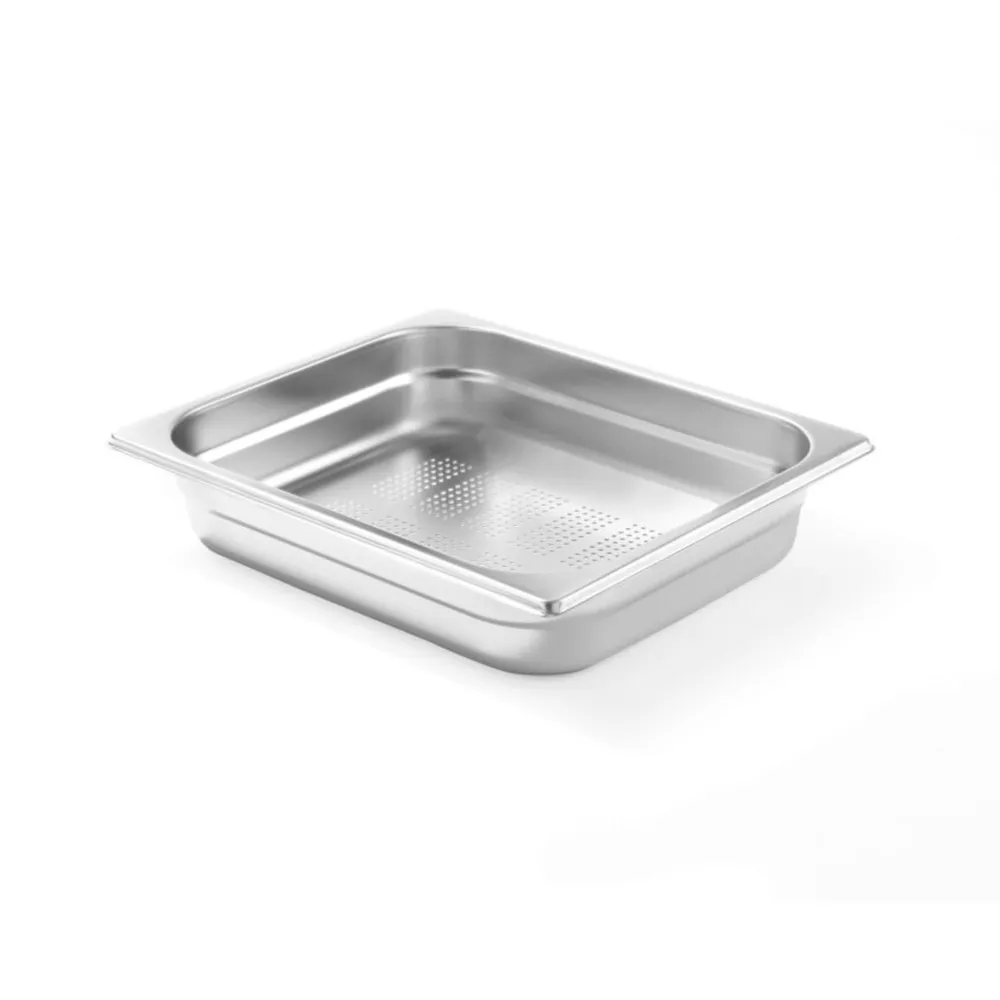 Tavi gastronomice inox - Tava perforata Gastronorm GN 1/2, inox, 3.6L, adancime 65mm