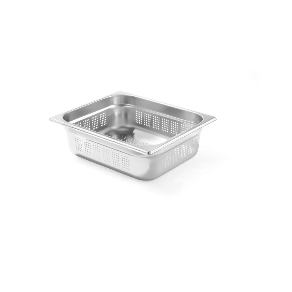 Tavi gastronomice inox - Tava perforata Gastronorm GN 1/2, inox, 5.6L, adancime 100mm