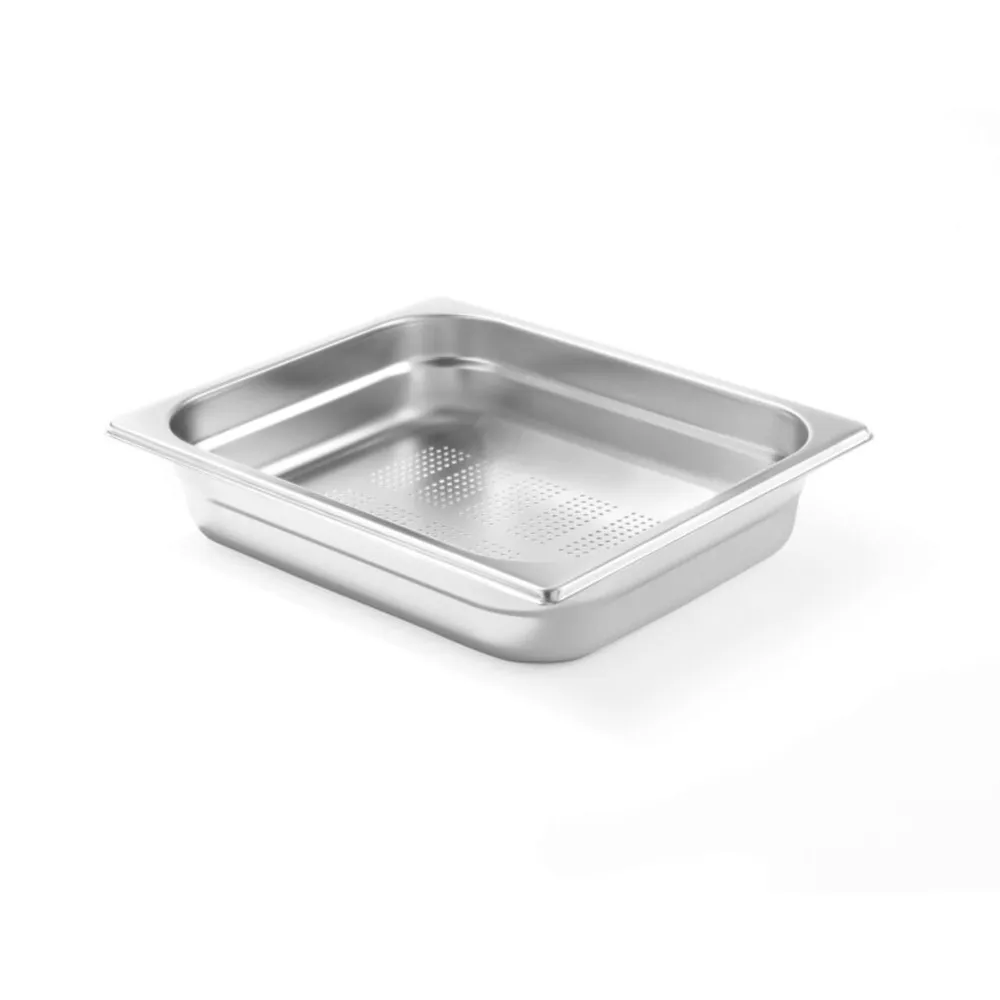 Tavi gastronomice inox - Tava perforata Gastronorm GN 2/3 Kitchen Line, inox, 5L, 65mm