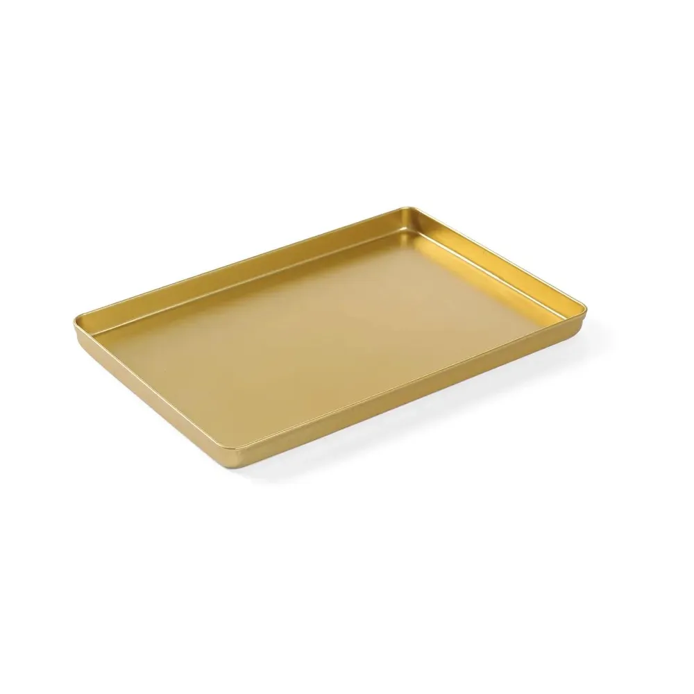 Tavi de copt profesionale - Tava prezentare aurie, aluminiu, 300x200x20mm