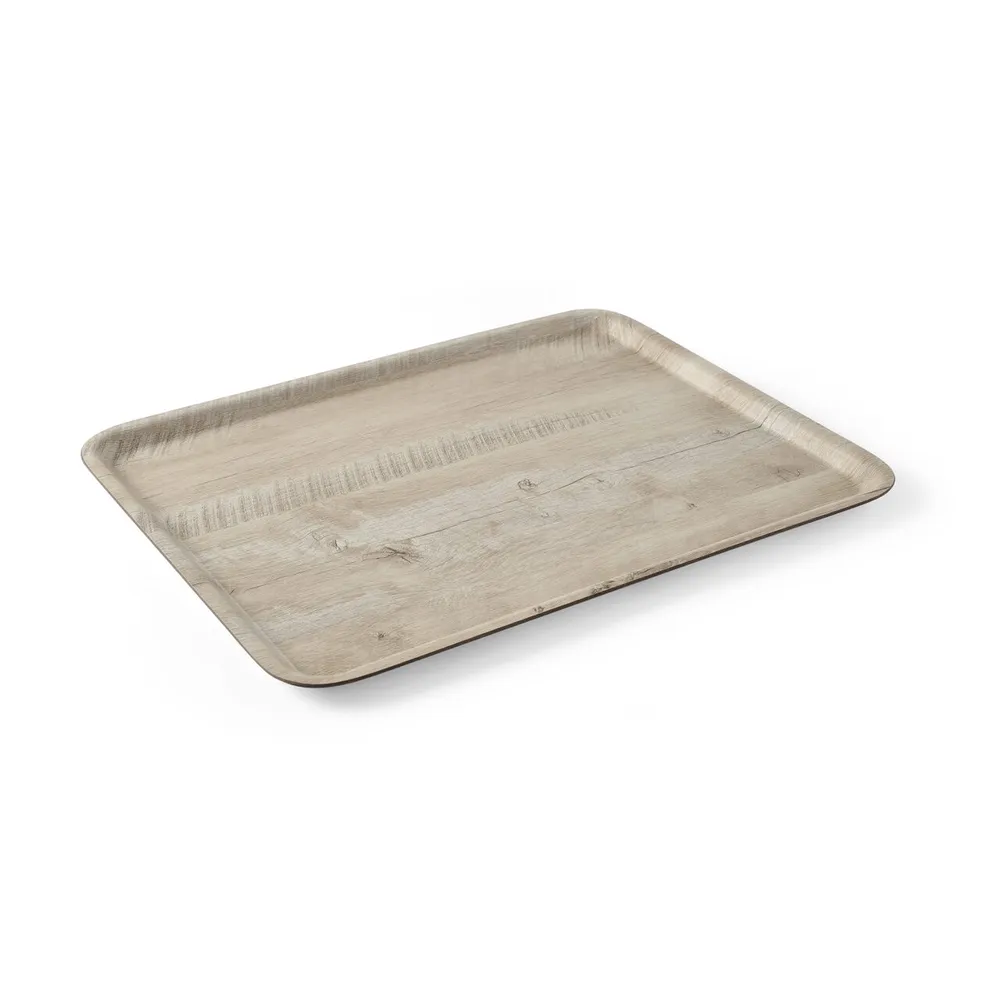 Accesorii fast food - Tava servire laminata cu aspect de lemn, 330x430 mm