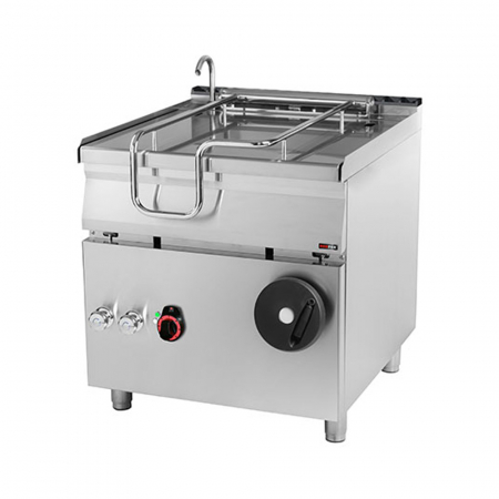 Linia 900 - Tigaie basculanta 80 litri electrica cu rabatare manuala, 800x900x900 mm, 15 kW, linia 900, BR90/80E/N