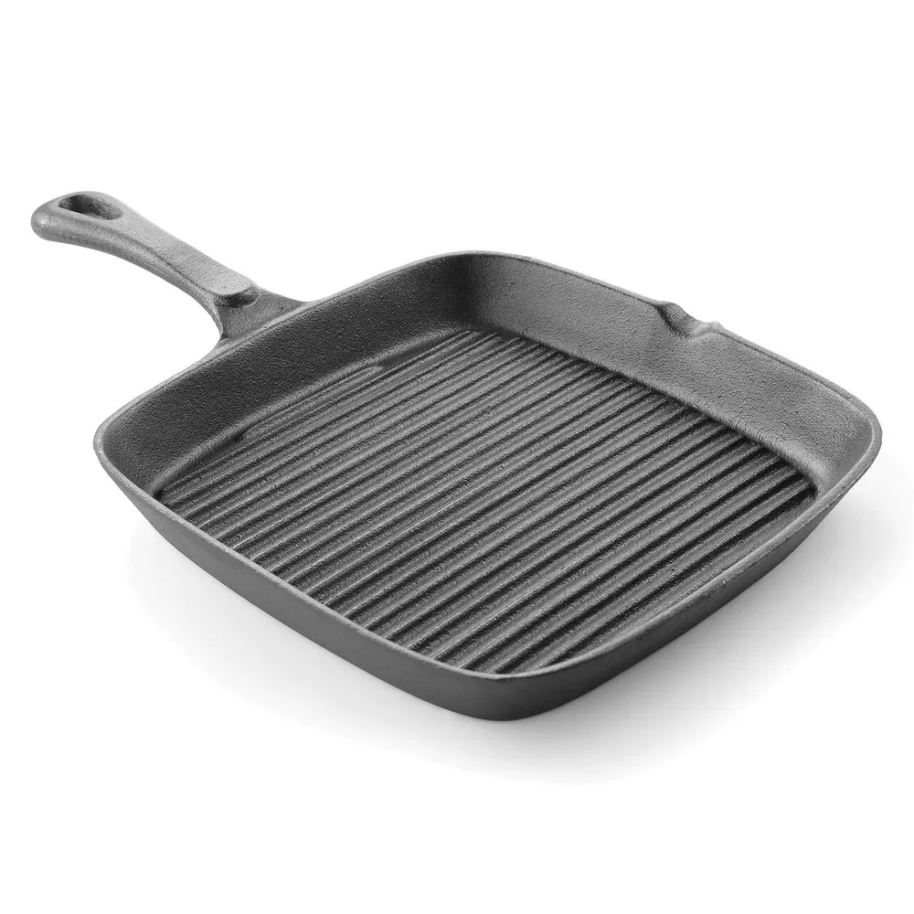 Bucatarie calda - Tigaie grill din fonta, 230x230 mm, pentru inductie