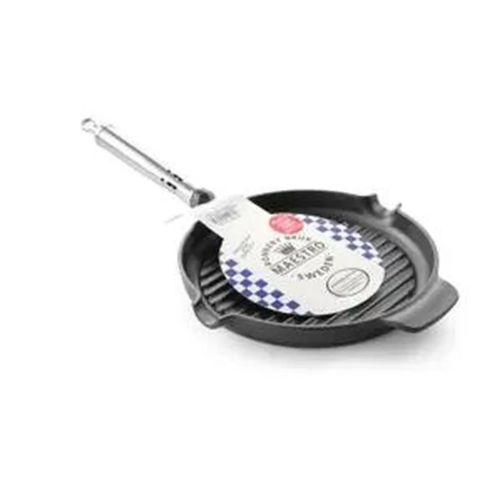 Tigaie grill fonta, 510x274 mm, cu maner inox [1]