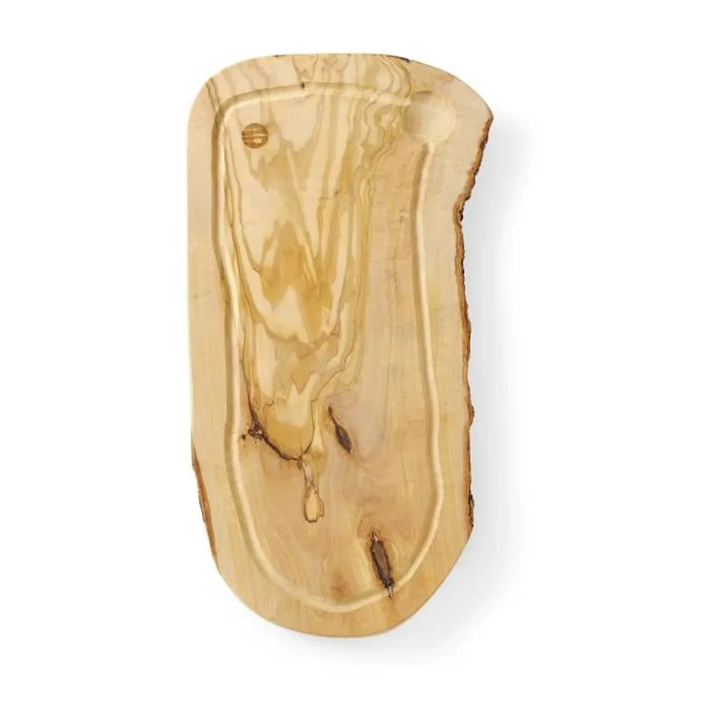 Tocator lemn maslin 40 cm, cu manere si canelura [1]