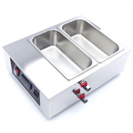 Topitor ciocolata inox cu 2 tavi GN 1/3, control digital [2]