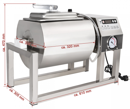 Tumbler cu vacuum pentru marinat si fragezit carne 18 kg, 230V, 0,3kW, FTB-18T [1]