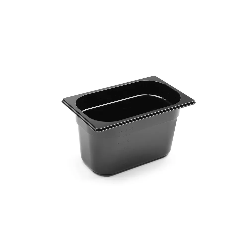 Cuve policarbonat - Vascheta gastronorm GN 1/4, policarbonat negru, 2.8 litri