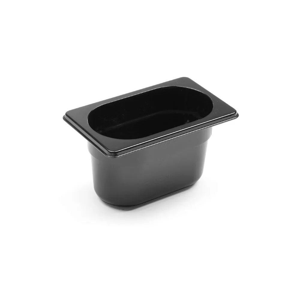 Cuve policarbonat - Vascheta gastronorm GN 1/9, policarbonat negru, 1 litru