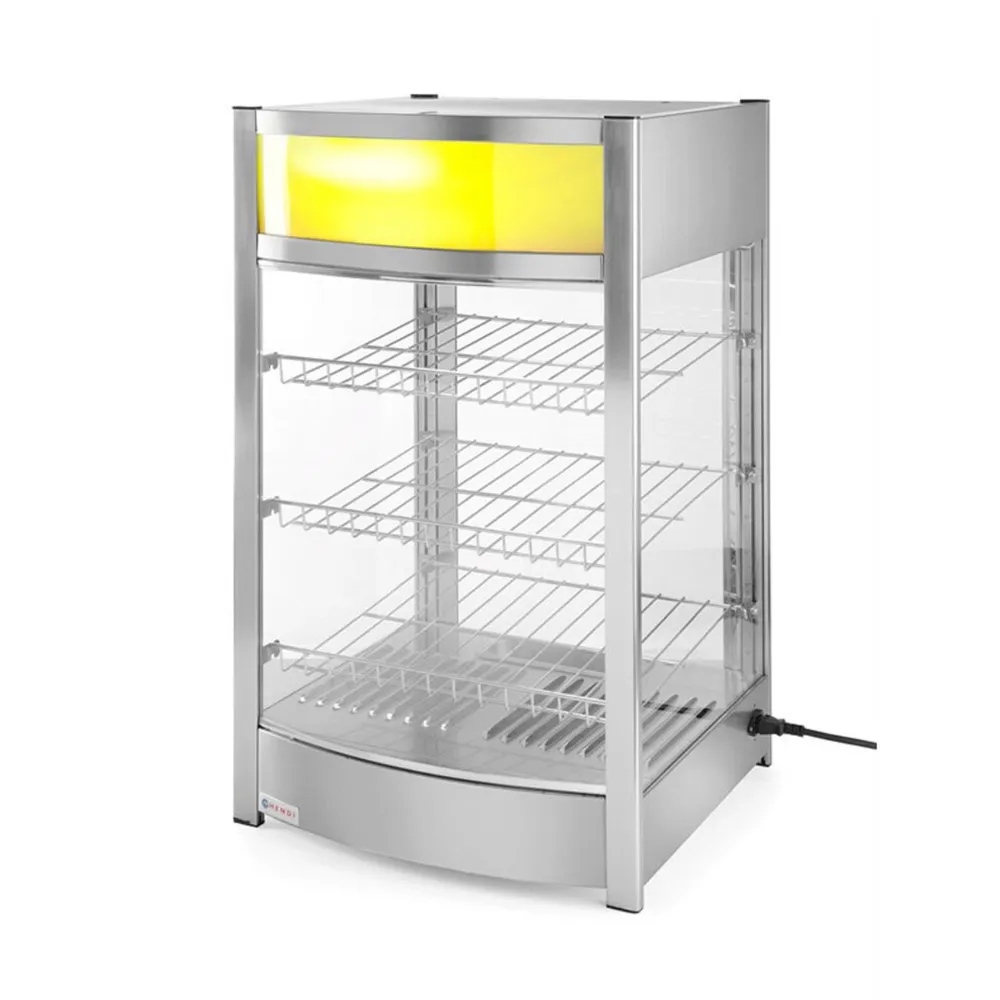 Vitrine calde patiserie - Vitrina calda 97L, 3 rafturi, 800W, iluminare interioara