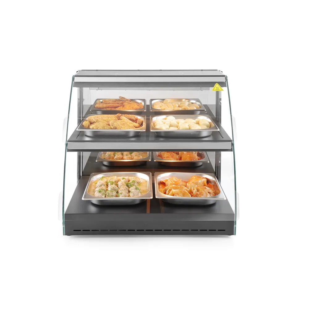 Vitrina calda cuart, 2 nivele, 560W, 4 GN 1/2, inox [1]