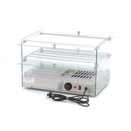 Vitrina calda de banc cu 2 nivele, 550 mm, 50 litri, 230V, 0,8 kW [10]