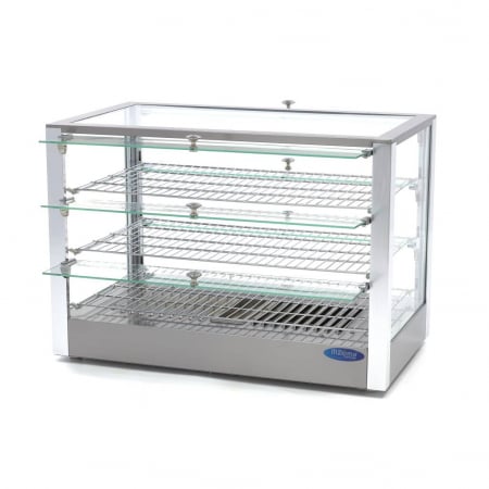 Vitrine calde patiserie - Vitrina calda de banc cu 3 nivele, 700 mm, 115 litri, 230V, 0,8 kW