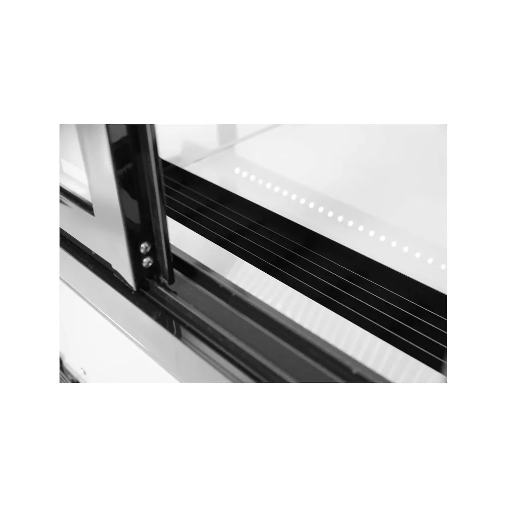 Vitrina frigorifica 410L, 2 rafturi, inox, 121x67x121cm [1]