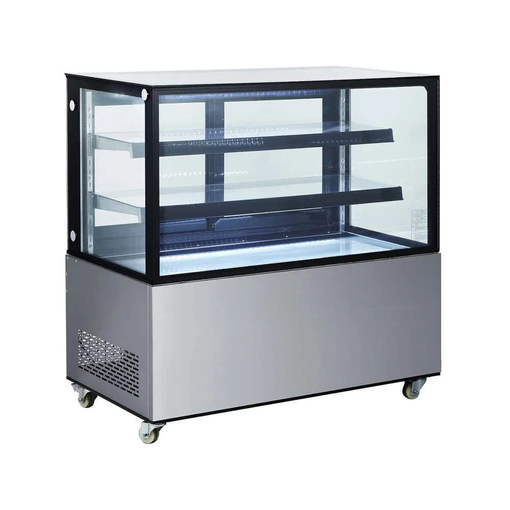 Vitrine Frigorifice - Vitrina frigorifica 410L, 2 rafturi, inox, 121x67x121cm