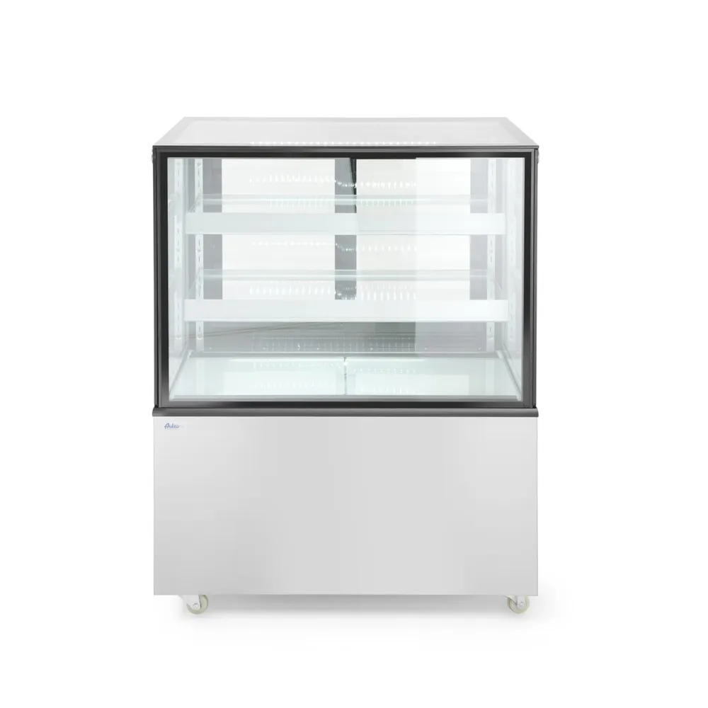Vitrine Frigorifice - Vitrina frigorifica 610L, 2 rafturi sticla, 2-6°C, inox