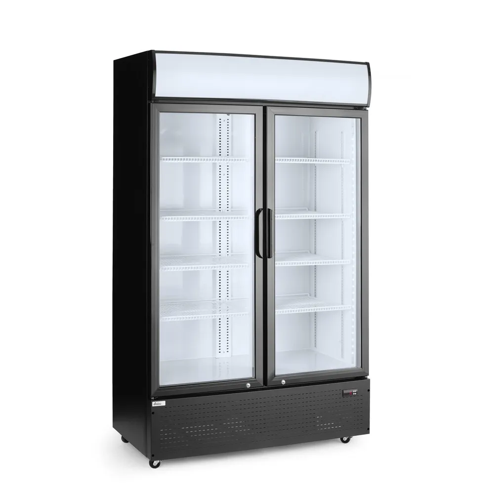 Vitrine Frigorifice - Vitrina frigorifica 618L, 2 usi, panou iluminat, 400W
