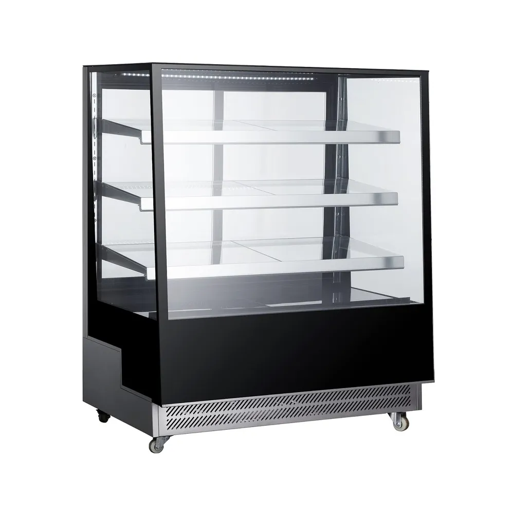 Vitrine Frigorifice - Vitrina frigorifica 650L, inox, geam, 2-6°C, 120x80x144cm